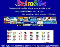 Скриншот сайта Ретросайт - каталог ретросайтов