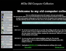 Скриншот сайта 8-bit computers collection - MCbx