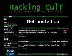 Скриншот сайта Hacking CulT