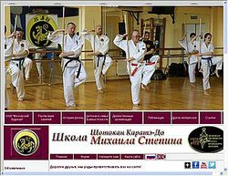 Скриншот сайта Школа шотокан каратэ-до Михаила Степина