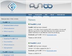 Скриншот сайта PunBB - движок форума