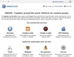 Скриншот сайта Vmeste - Платформа для творческих людей.