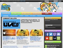 Скриншот сайта RadioSEGA / Интернет радио