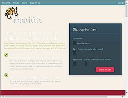 Скриншот сайта Neocities: Create your own free website!