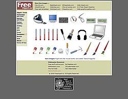 Скриншот сайта FreeClipart.nu - Original Clipart Technology and Tools