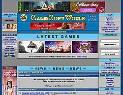 Скриншот сайта PC Game Trainers, Cheats