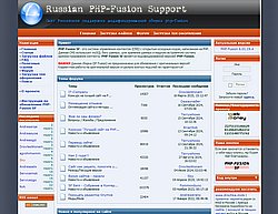 Скриншот сайта PHP-Fusion SF Russian Support Site