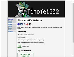 Скриншот сайта Timofei302's Website