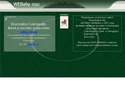 Скриншот сайта WEBaby: Сайткрафт, фичи, хостинг